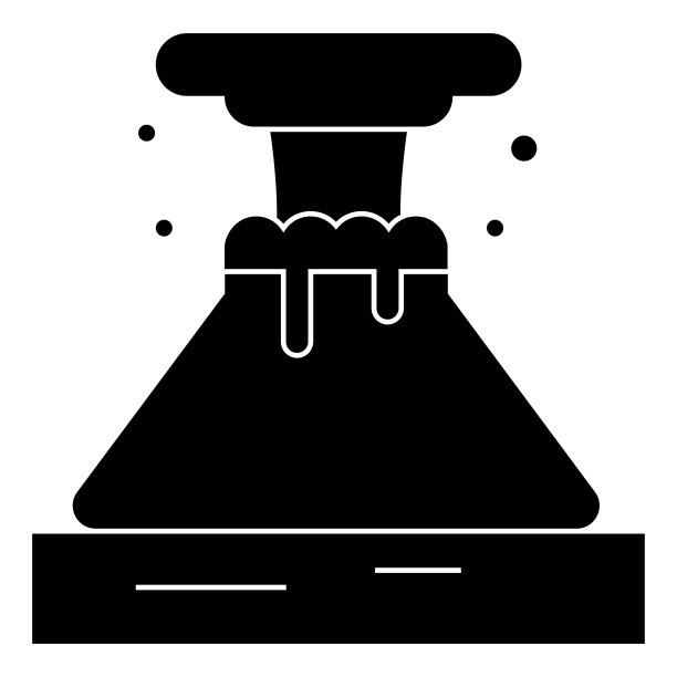 火山图标，矢量插图，标志上孤立的背景图片下载