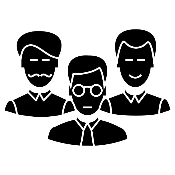 工程师团队图标，矢量插图，签名在孤立的背景图片下载