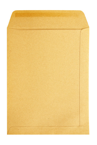 棕色信封文档孤立的白色背景。图片下载