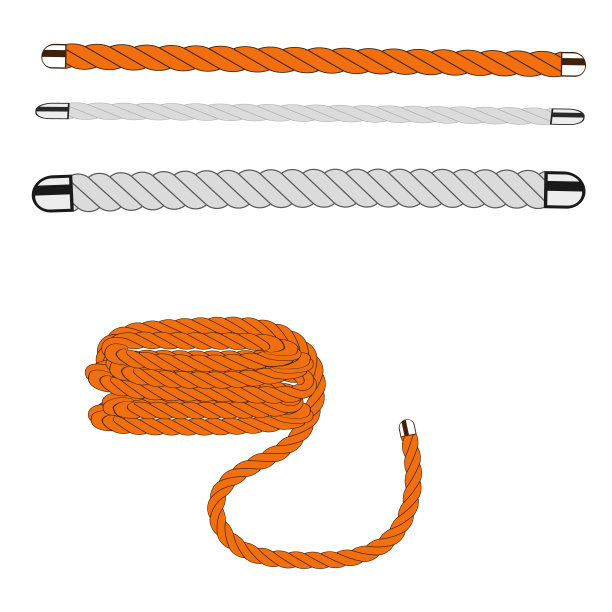 绳子集合。装饰元素。矢量插图。图片下载