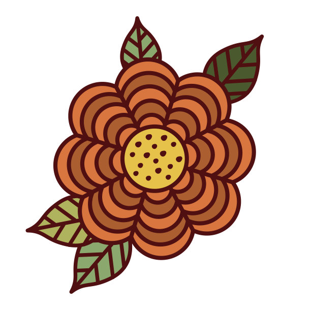 美丽的花朵孤立图标设计图片下载