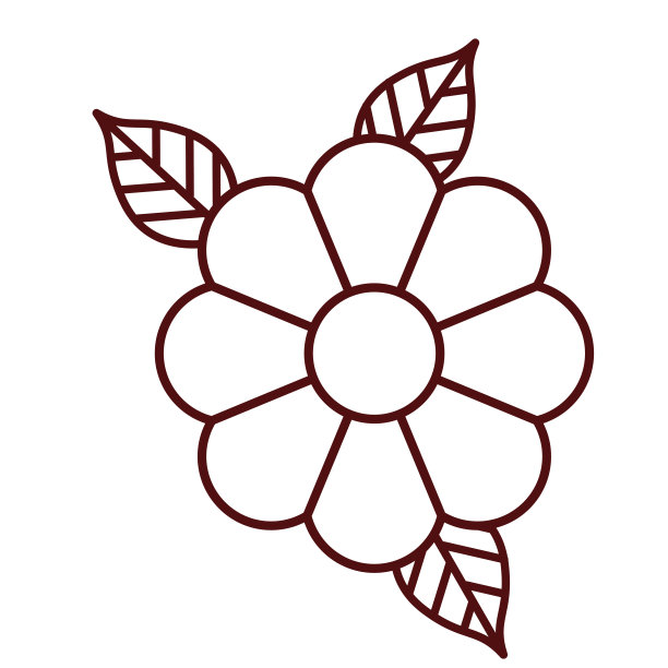 美丽的花朵孤立图标设计图片下载