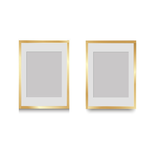 金色经典相框。复古设计为您的照片图片下载