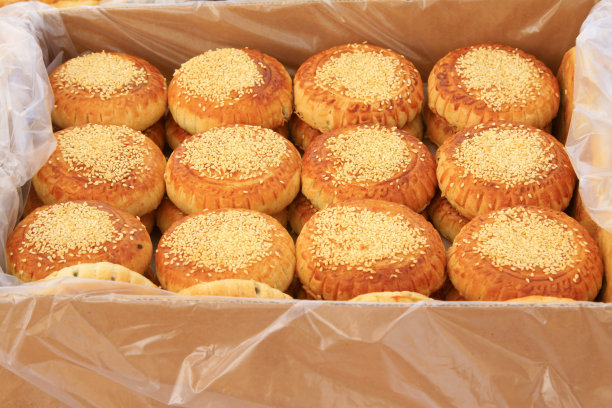 中国传统月饼，特写照片图片下载