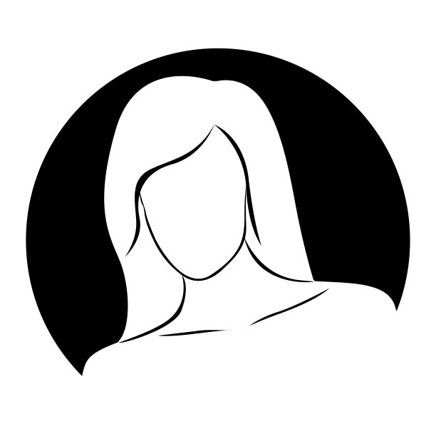 美丽女子徽章孤立图标设计图片下载