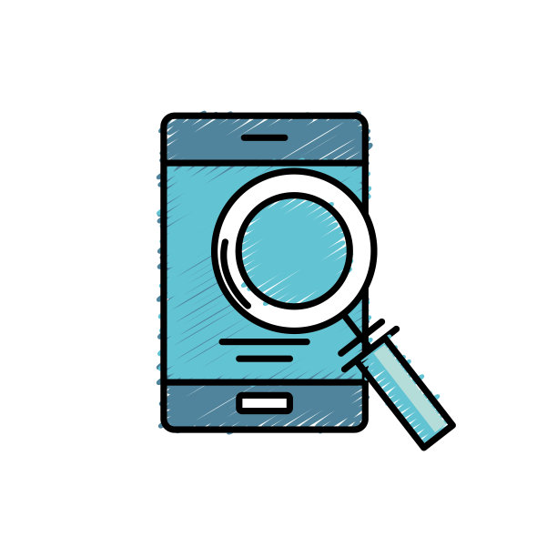 智能手机技术信息与放大镜图片下载