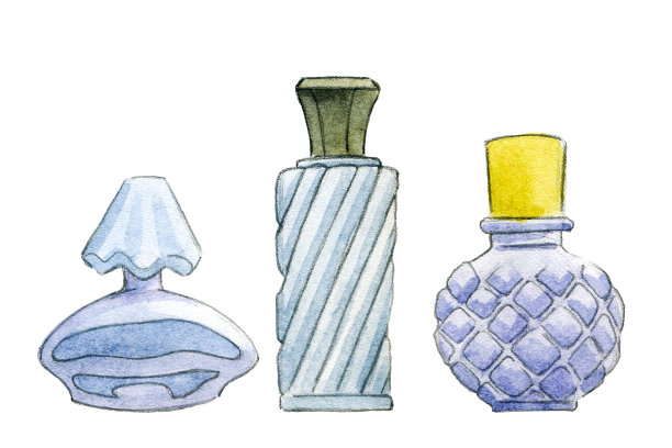 水彩香水瓶图片下载