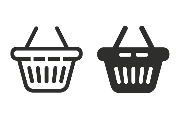 购物篮矢量图标图片下载