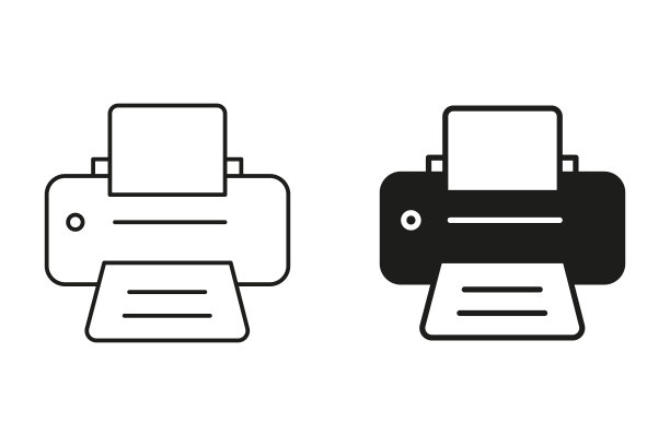打印机矢量图标。图片下载