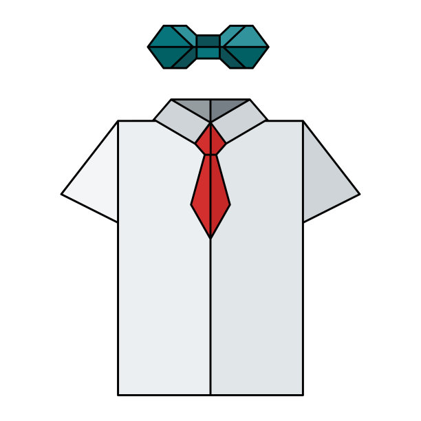 折纸衬衫领结图片下载
