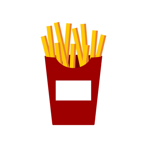 白色背景上的炸薯条图片下载