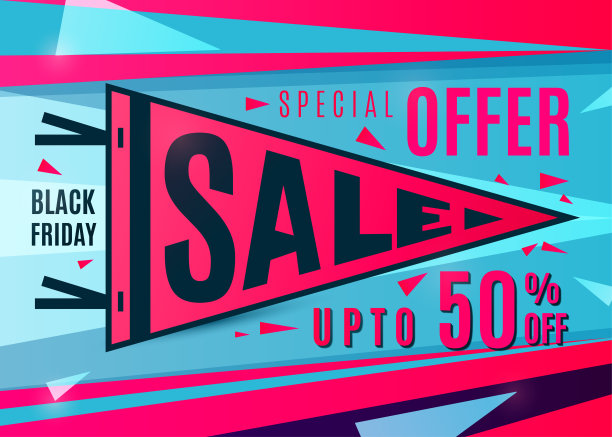 出售旗帜设计。运动旗排版概念。素材图片