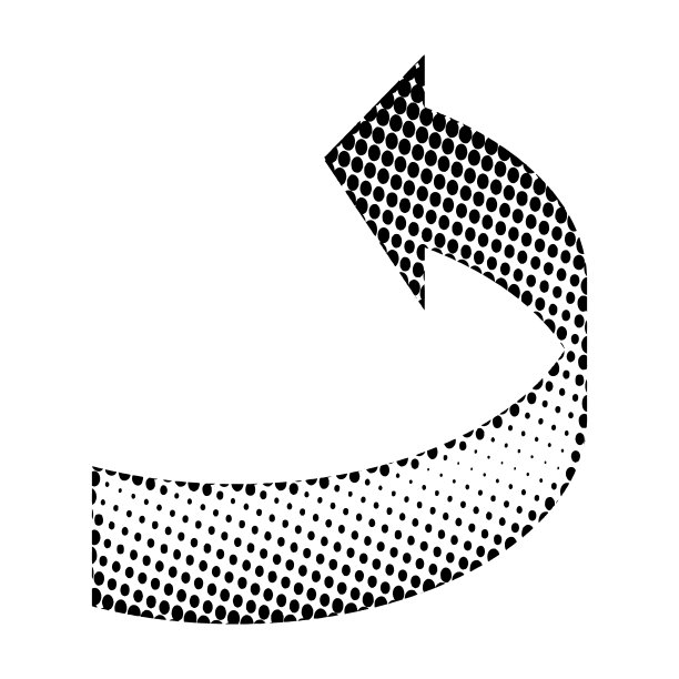 圆形黑点箭头。箭头的设计。方向左上。半色调黑色箭头。现代的箭头。几何箭头。箭头的标志。箭头的设计。矢量箭头半色调背景。线性点箭头。抽象圆箭头。图片下载