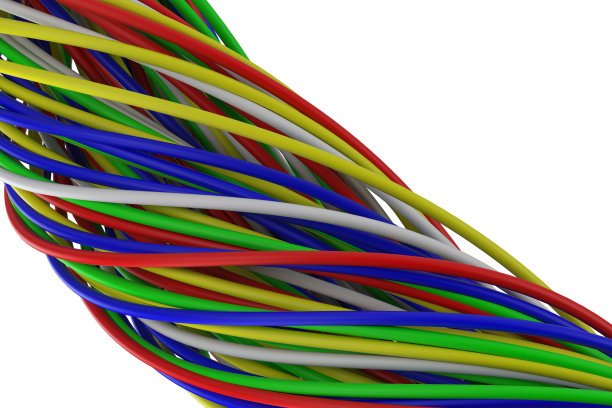 彩色电脑电缆图片下载