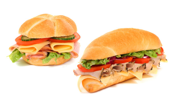 长三明治孤立图片下载