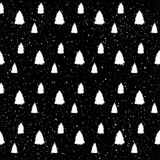 抽象森林涂鸦无缝图案背景。图片下载