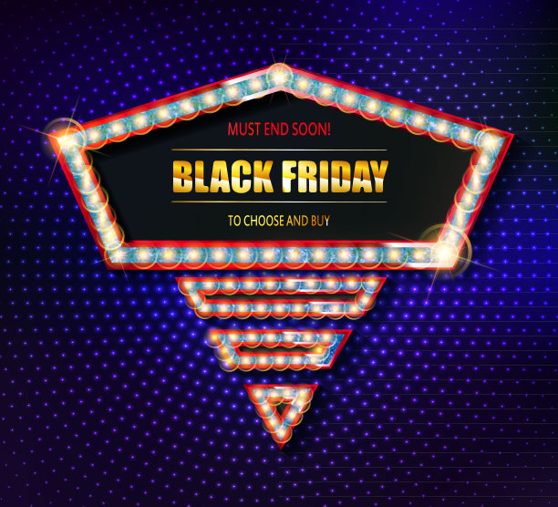 黑色星期五复古灯架。图片下载