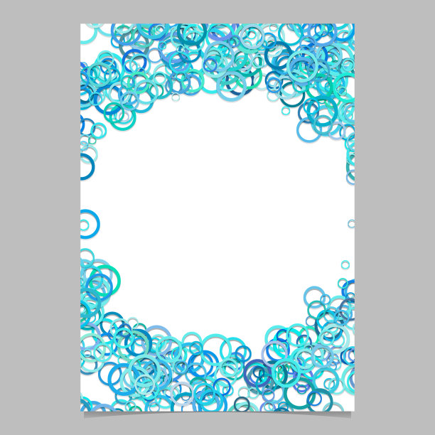 抽象圆模式覆盖模板-向量页面背景设计从环在浅蓝色调图片下载