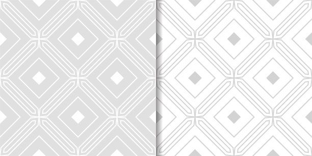 浅灰色几何饰品。无缝模式集图片下载