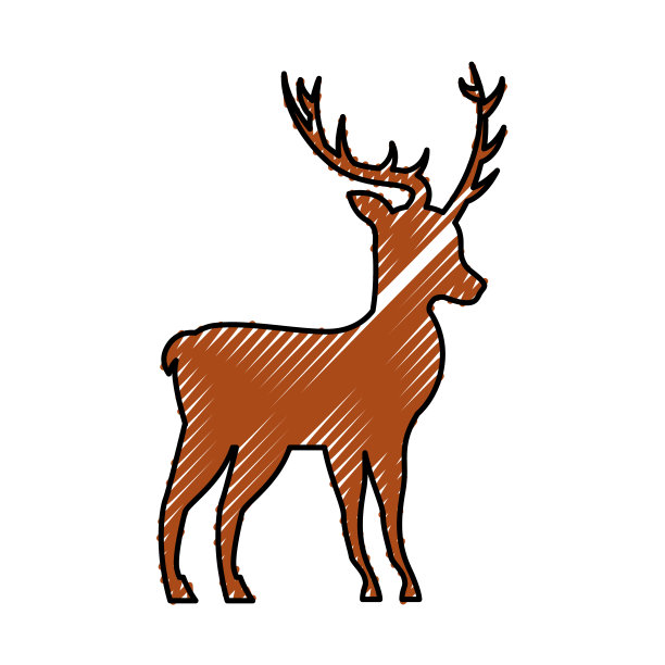 圣诞装饰驯鹿头有角的动物图片下载