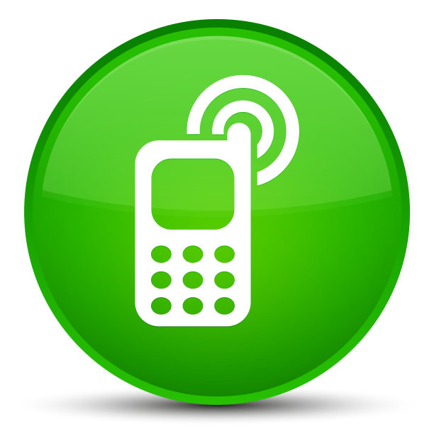 手机铃声图标特殊绿色圆形按钮图片下载