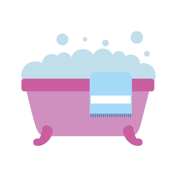 浴缸毛巾，泡沫，肥皂，清洁卫生，内部陶瓷图标图片下载