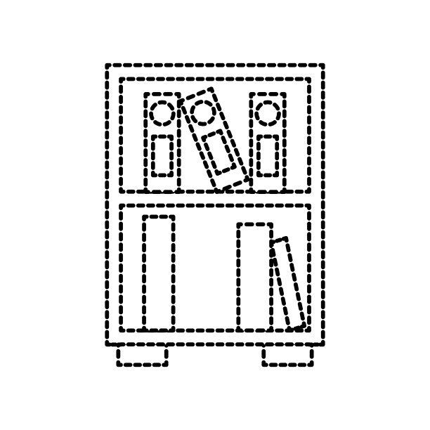 图书馆木质书柜的堆叠式书籍站立式图片下载
