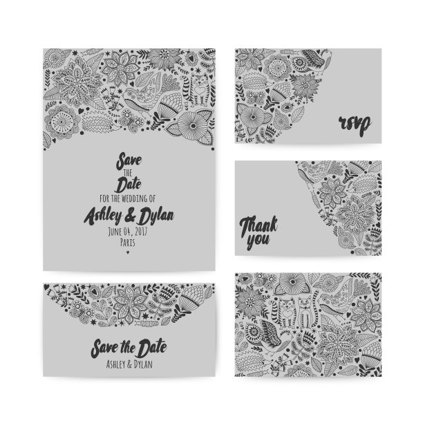 婚礼邀请模板保存日期图片下载