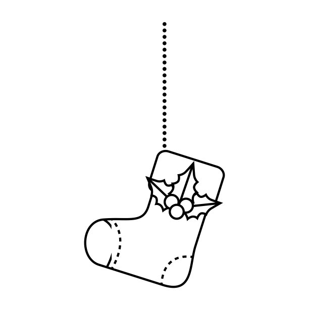 圣诞快乐袜子装饰挂图片下载