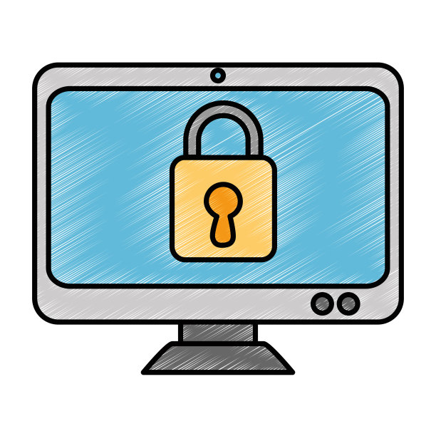 电脑显示与挂锁图片下载