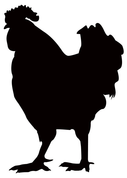 公鸡轮廓图片下载