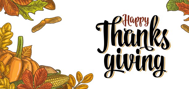 感恩节贺卡和海报模板图片下载