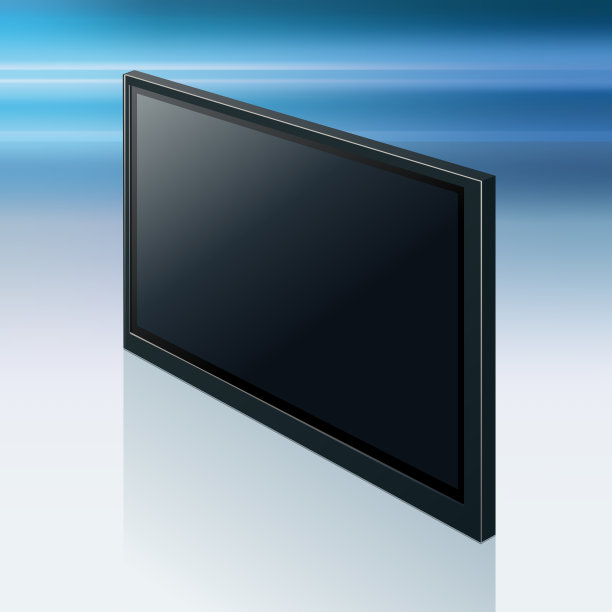 现实的电视屏幕上。现代时尚的液晶面板，led类型图片下载