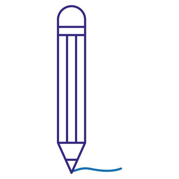 铅笔学校孤立的图标图片下载