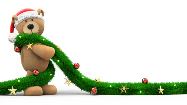 圣诞节的泰迪熊图片下载