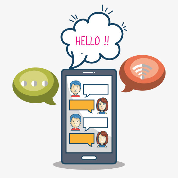 手机聊天群字符智能手机图形图片下载