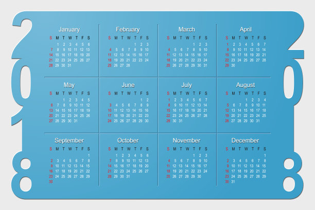 2018年日历矢量设计图片下载