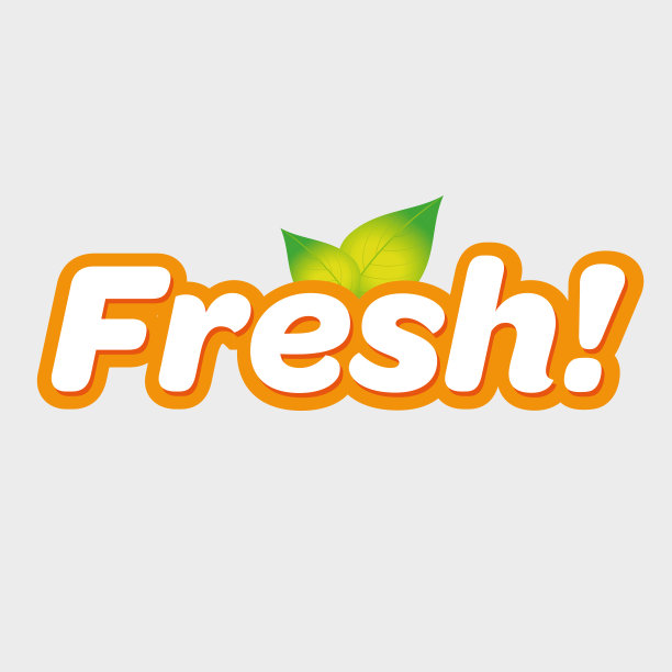 新鲜的标签与叶子标志图片下载