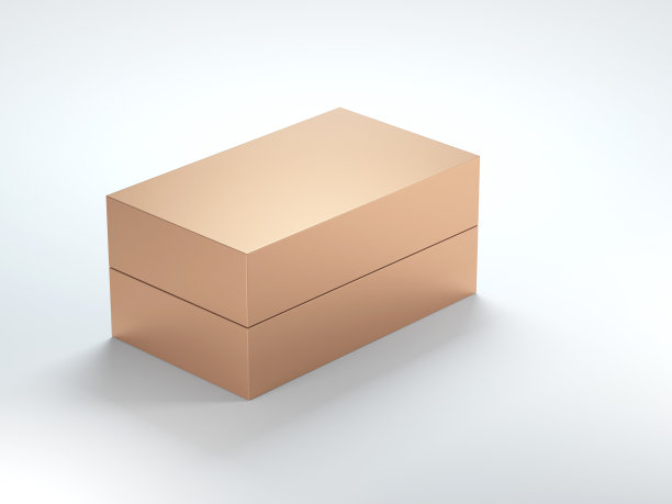 白色背景上的金色礼盒图片下载