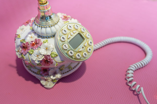 老式电话和拨号盘图片下载