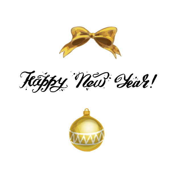 新年祝福贺卡。矢量插图。图片下载