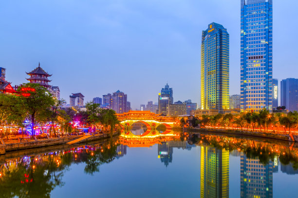 成都锦江风景素材图片