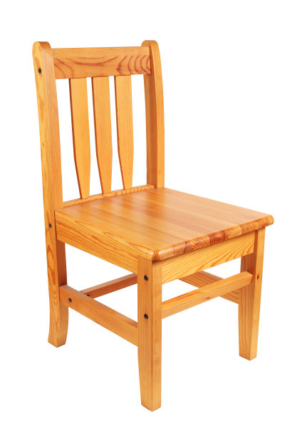 简单，古典的木椅孤立在白色背景，工作室拍摄图片下载