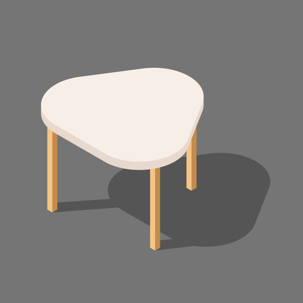 三角形的三个腿在等距的木制低桌子图片下载