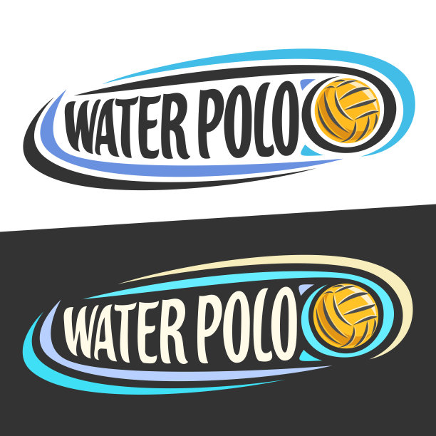 水球运动标签矢量素材图片下载