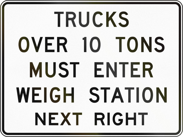 美国MUTCD路标-卡车必须进入称重站图片下载