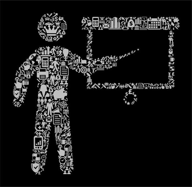 教男人图标商业和金融矢量图标模式图片下载