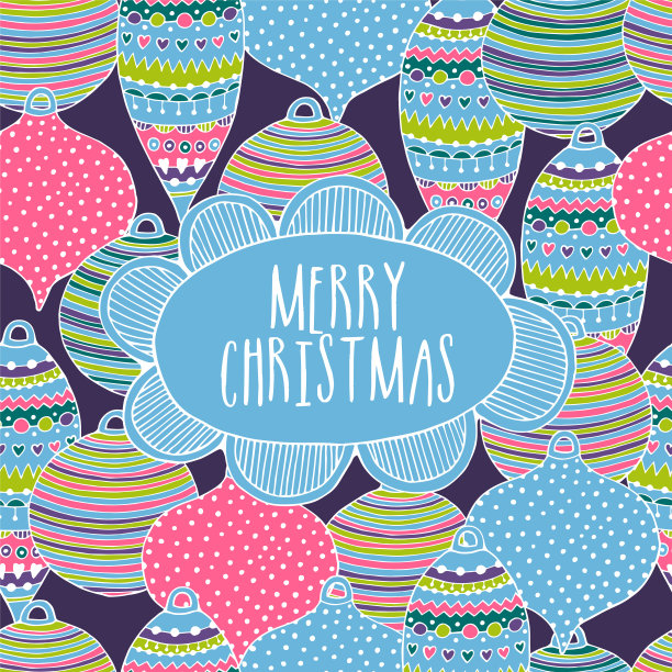 圣诞贺卡和新年玩具图片下载