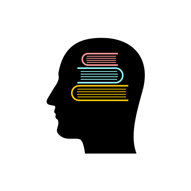 里面有一堆书的剪影。图片下载