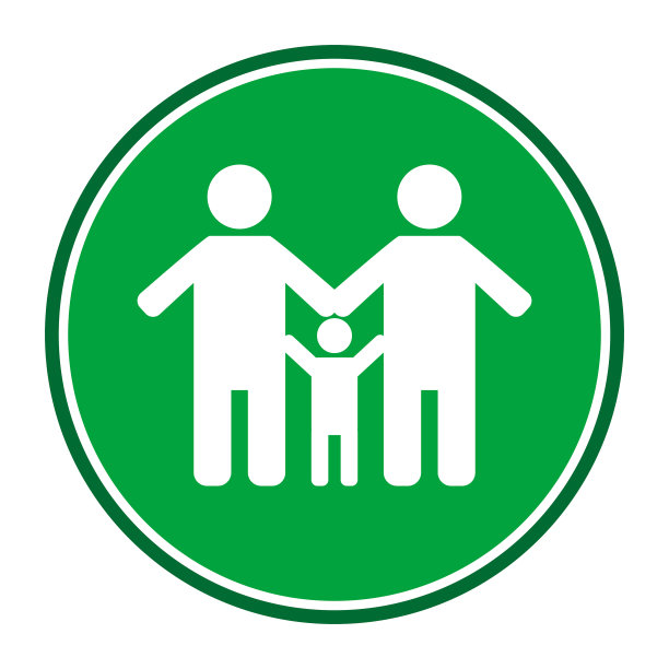 绿色家庭标志或符号图片下载